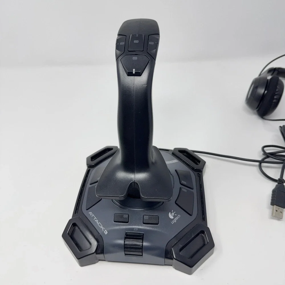 Logitech Attack 3 Wired Joystick J-UJ18 Logitech H390 USB Headset PC USB Tested